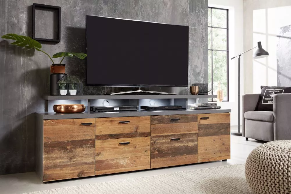 TV tumba Mood ar LED · 180 × 47 × 66 cm