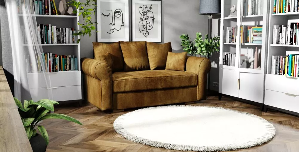 Dīvāns Madera 2 standard · Dzeltens · 87 × 170 × 90 cm