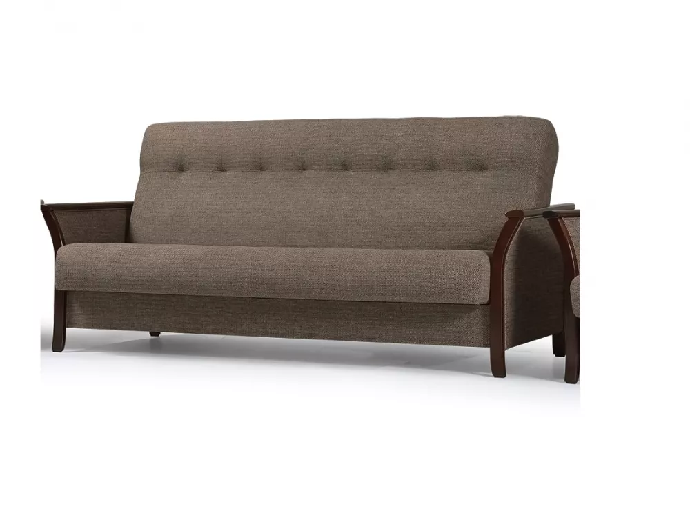 Dīvāns Roko 3S Premium Standard · Brūns · 95 × 212 × 95 cm