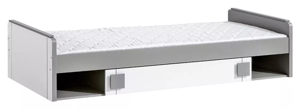 Gulta Gumi G13 ar stelāžu Guļamvietas platums: 80 cm, Korpusa krāsa: antracīts, Guļamvietas garums: 195 cm, · 84 × 203 ×