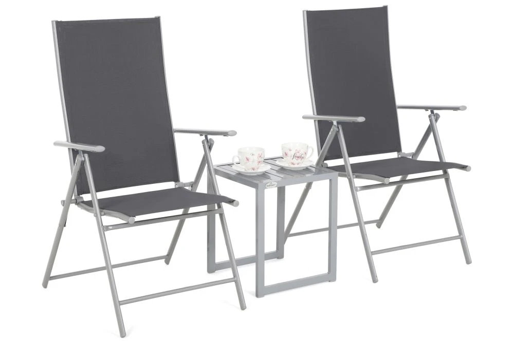 Komplekts Casablanca 2+1 Personu skaits: 2, Korpusa krāsa: sudraba, Elementu krāsa: pelēks, · 38 cm