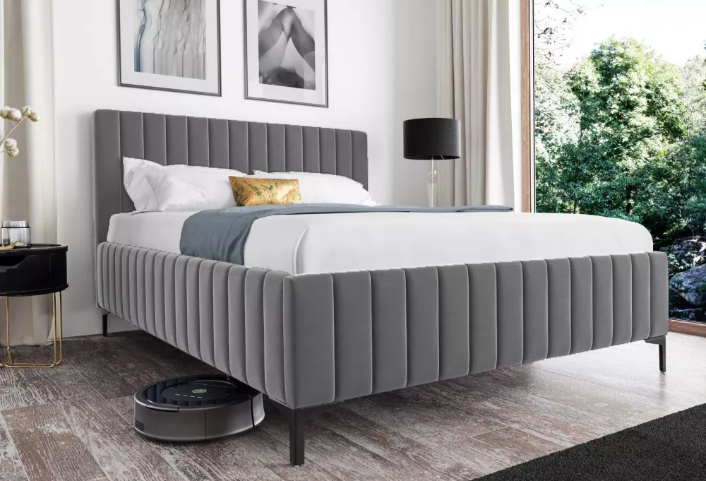 Gulta PK24 Comfort ar stelāžu Guļamvietas platums: 90 cm, Guļamvietas garums: 200 cm, stelāžas tips: metāla, · Pelēks · 