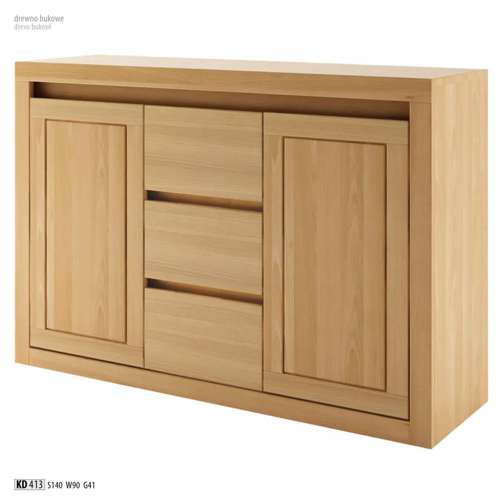 Kumode KD 413 · Dižskābardis · 140 × 41 × 90 cm