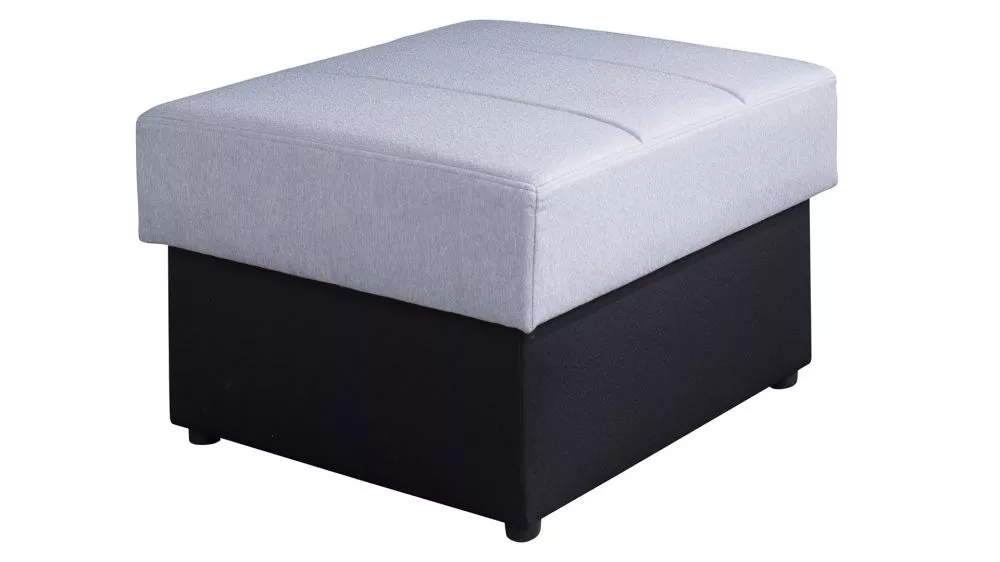 Pufs Calabrini P Standard Auduma numurs: Gomez 08 + Gomez 12, · Pelēks · 70 × 48 × 70 cm