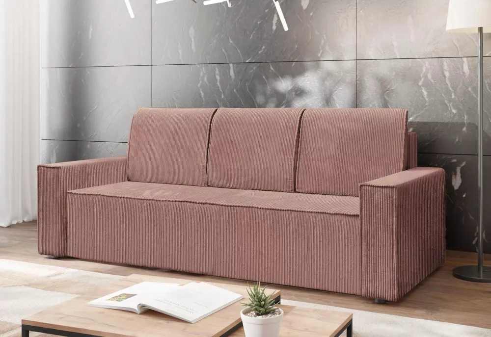 Dīvāns Leo Comfort standard · Rozā · 97 × 236 × 88 cm