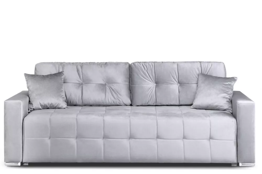 Dīvāns Basim Standard · Pelēks · 100 × 232 × 75 cm