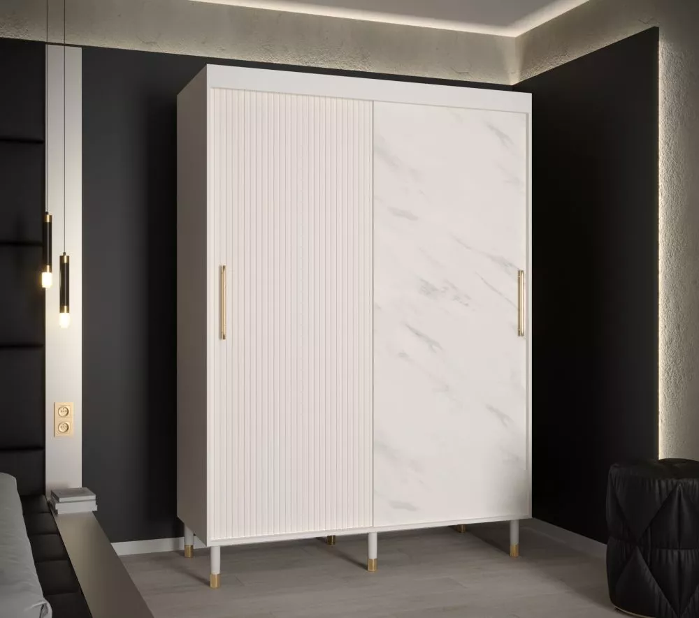 Skapis Calipso Slim Marmur · 150 × 62 × 208 cm