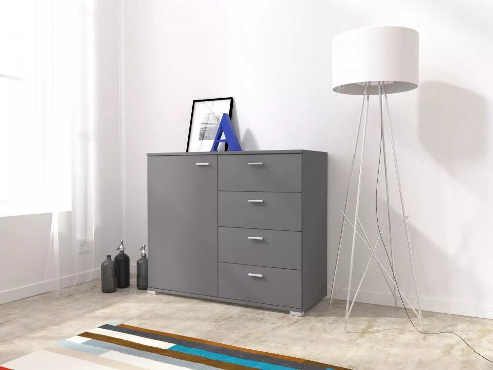 Kumode Komoda 100 · Grafīts · 100 × 40 × 85 cm