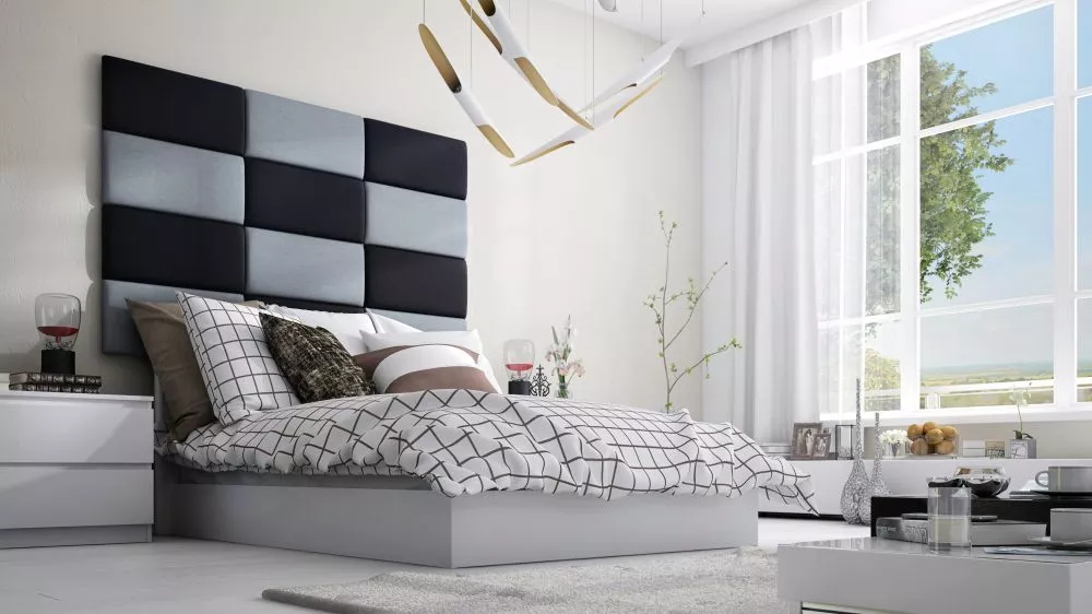 Panelis Wall Set 3,5 cm · Melns + pelēks · 150 × 120 cm