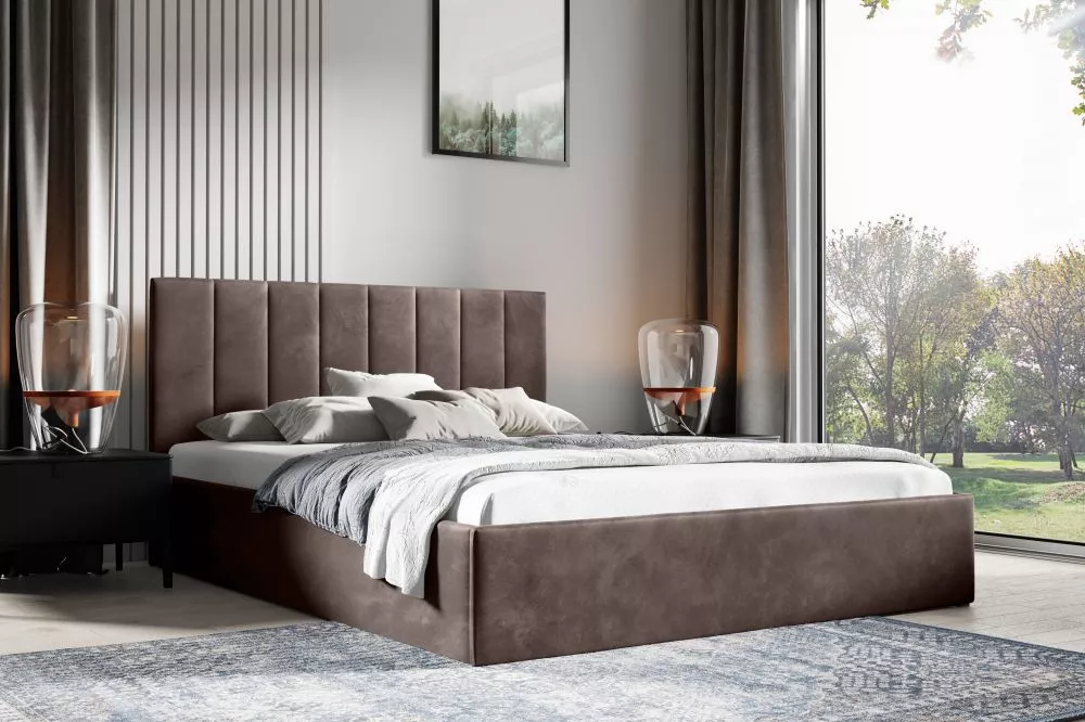 Gulta Lucy 2 ar stelāžu Guļamvietas platums: 90 cm, Guļamvietas garums: 200 cm, · Tumši brūns · 98 × 210 × 92 cm