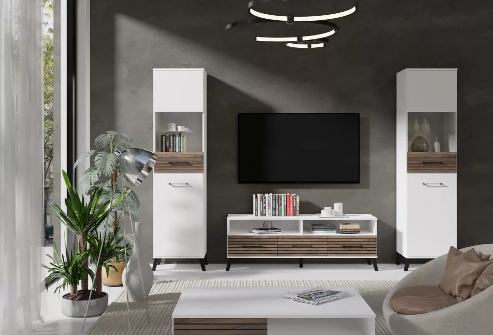Sekcija Carlo Set 1 Korpusa krāsa: balts, · 40 × 191 cm