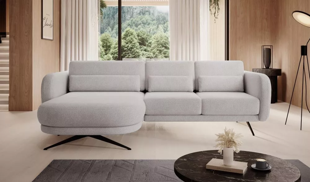 Dīvāns Ilusio Mini Standard · Gaiši pelēks · 177 × 260 × 83 cm