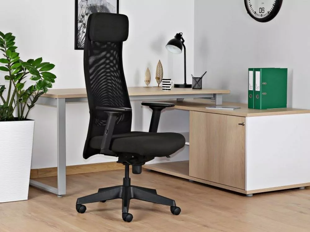 Datorkrēsls Ares Mesh Sēdvietas platums: 53 cm, · Melns · 65 × 48 × 125 cm
