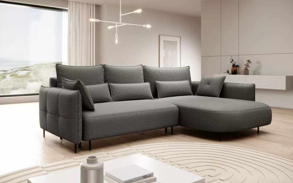Dīvāns Palermo Comfort standard · Tumši pelēks · 200 × 285 × 95 cm