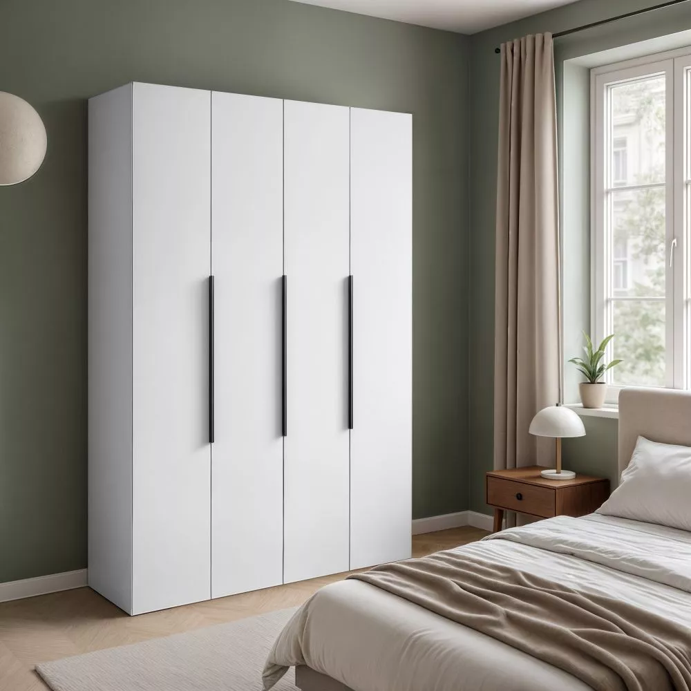 Skapis Nicea 160 · Balts · 160 × 60 × 216 cm