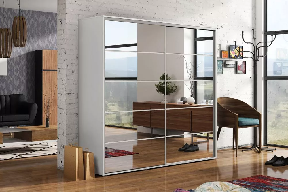Skapis Modern A19 · Balts · 150 × 62 × 245 cm