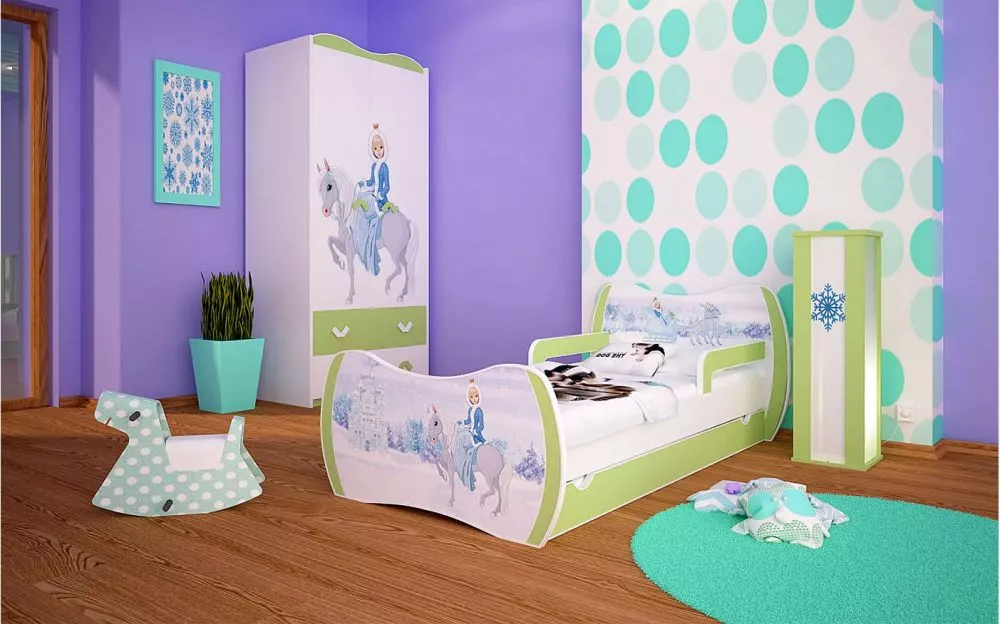 Bērnu gulta Dream L06 180x90 DM32 ar stelāžu Guļamvietas platums: 90 cm, Guļamvietas garums: 180 cm, · 114 × 184 × 71 cm