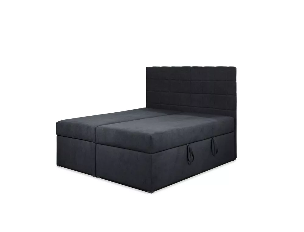 Gulta Horizon Soft Boxspring Standard Guļamvietas platums: 140 cm, Guļamvietas garums: 200 cm, · Melns · 144 × 209 × 120
