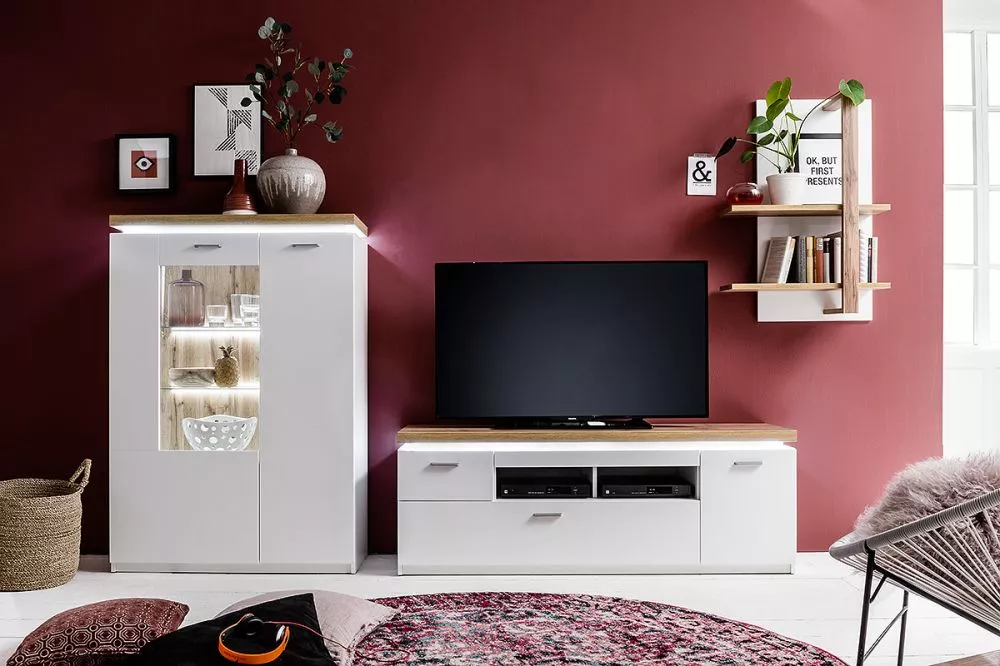 Sekcija Cali Set ar LED Korpusa krāsa: balts, · 44 cm