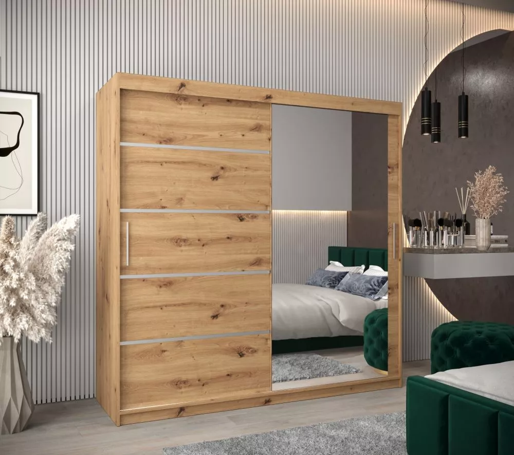 Skapis Verona 2 · Ozols artisan · 200 × 62 × 200 cm