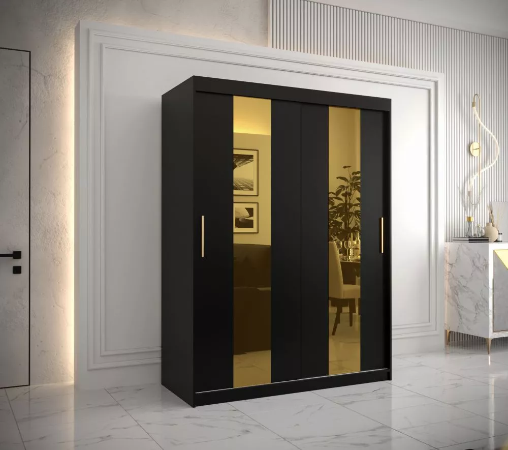 Skapis Golden Pole · Melns · 150 × 62 × 200 cm