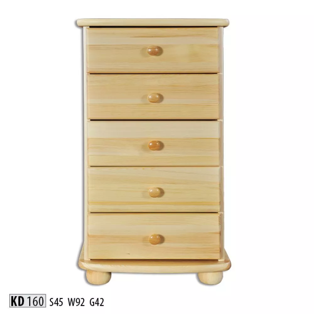 Kumode KD 160 · Priede · 45 × 42 × 92 cm