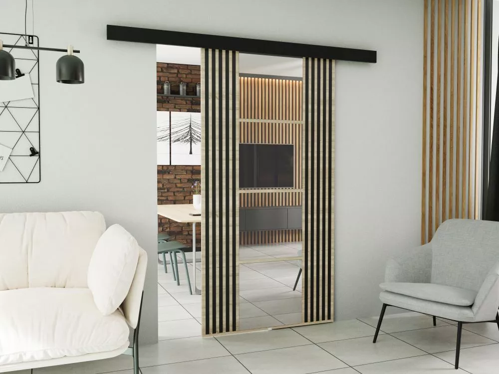Bīdāmās durvis Empi Mirror · Sonoma · 106 × 205 cm