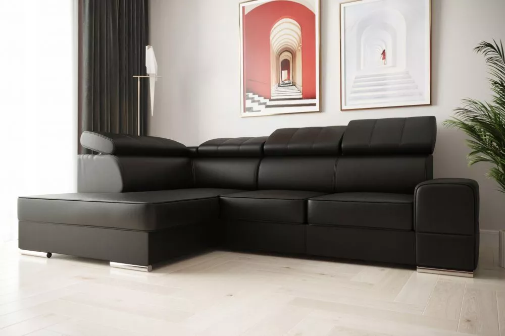 Dīvāns Royal 1 Relax standard · Melna · 185 × 260 × 79 cm