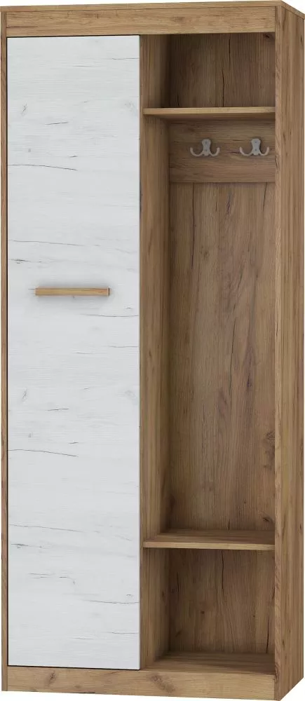 Skapis Maximus MXS 36 · Zelts ozols + balts ozols · 80 × 41.4 × 193 cm