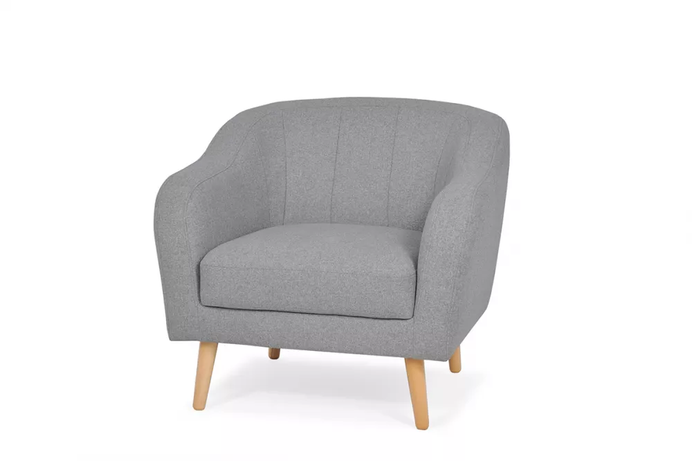 Mīksts krēsls Hampi 1S Standard Sēdvietas dziļums: 60 cm, · Tumši pelēks · 93 × 90 × 83 cm