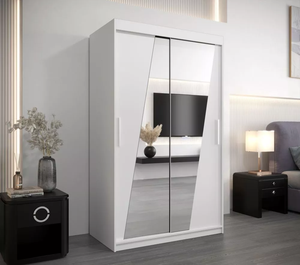 Skapis Rhomb · Balts · 120 × 62 × 200 cm