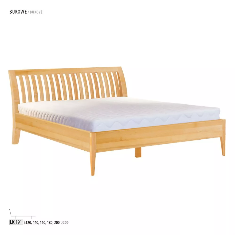 Gulta LK 191 ar stelāžu Guļamvietas platums: 140 cm, Guļamvietas garums: 200 cm, stelāžas tips: koka, · Dižskābardis · 1
