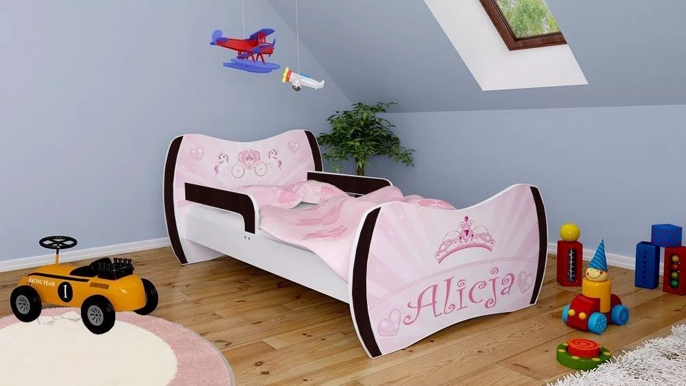 Bērnu gulta Dream L01 140x70 DM24 ar stelāžu Guļamvietas platums: 70 cm, Guļamvietas garums: 140 cm, · 94 × 144 × 71 cm