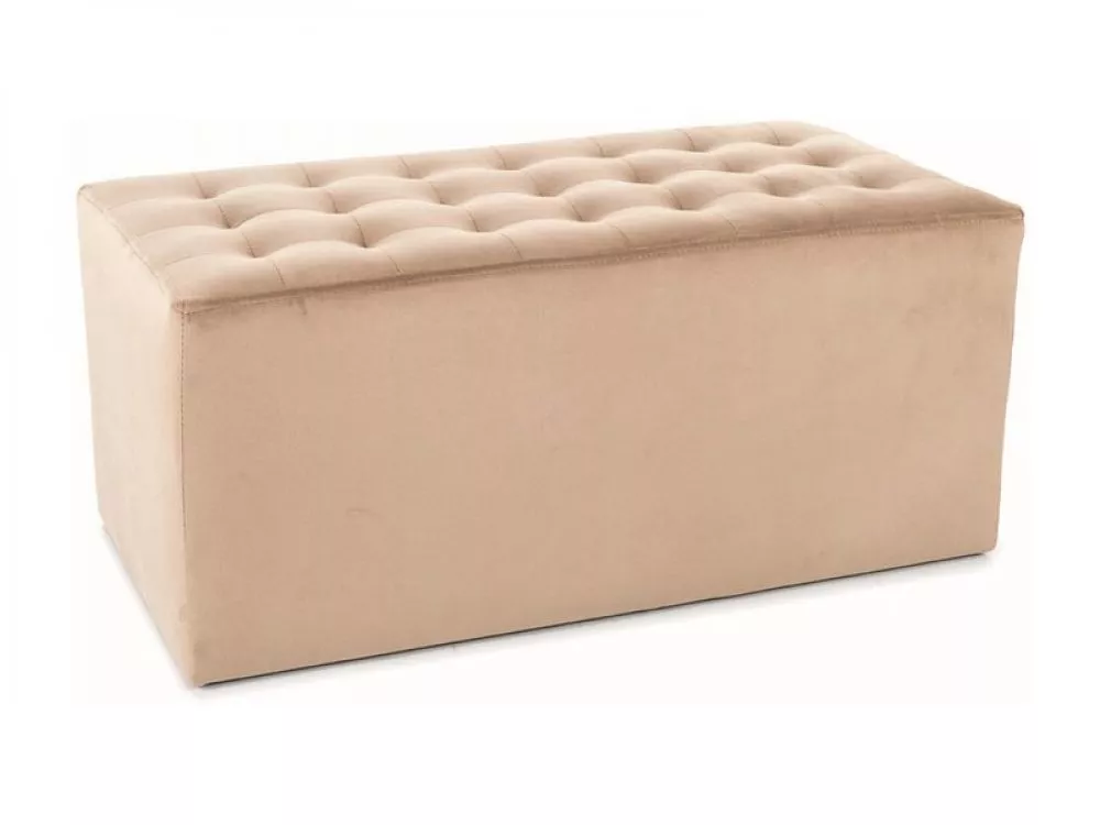 Pufs Lori 2 Velvet Auduma numurs: Bluvel 28, · Bēšs · 76 × 34 × 39 cm