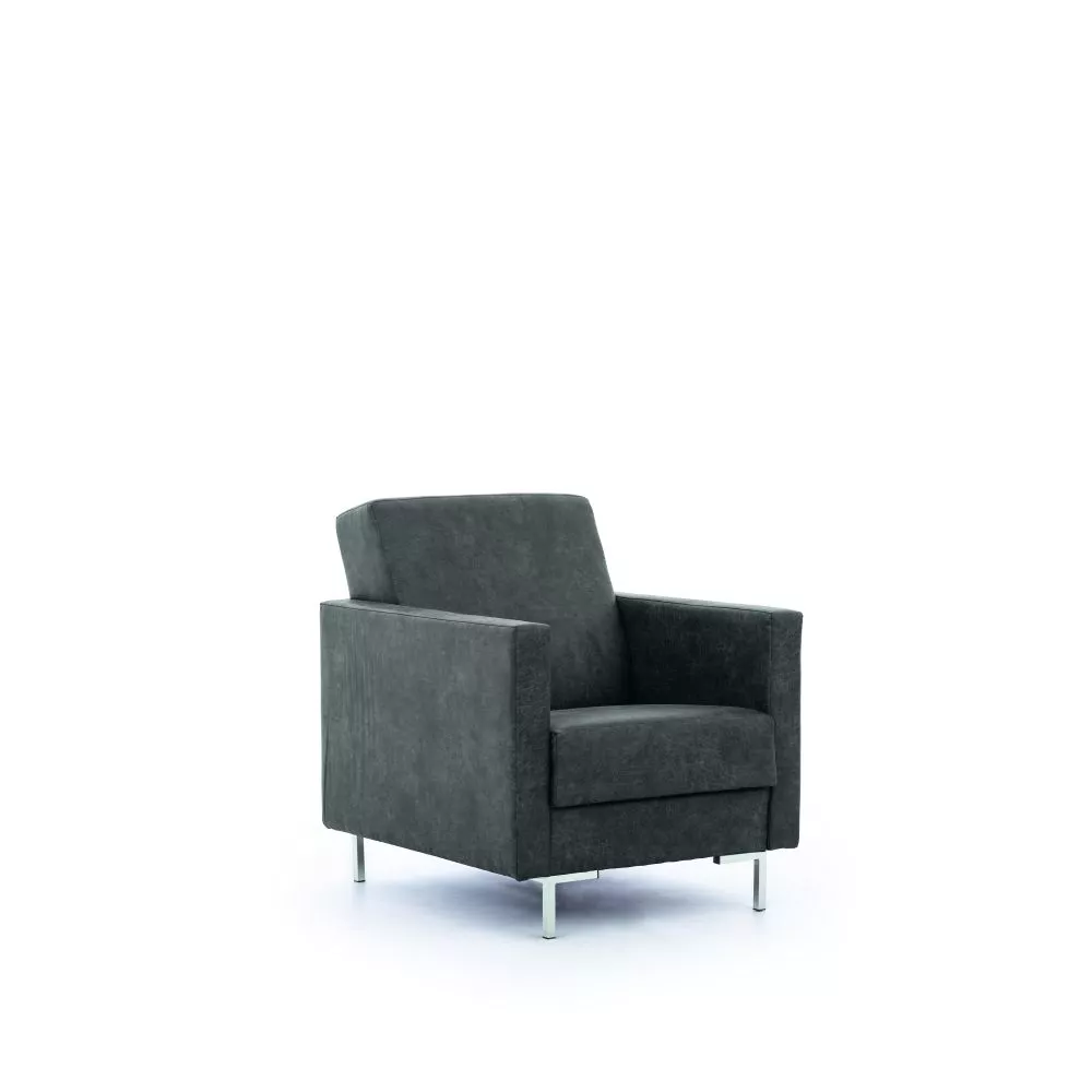 Mīksts krēsls Solvo 1S Standard Sēdvietas dziļums: 52 cm, · Tumši pelēks · 75 × 90 × 91 cm