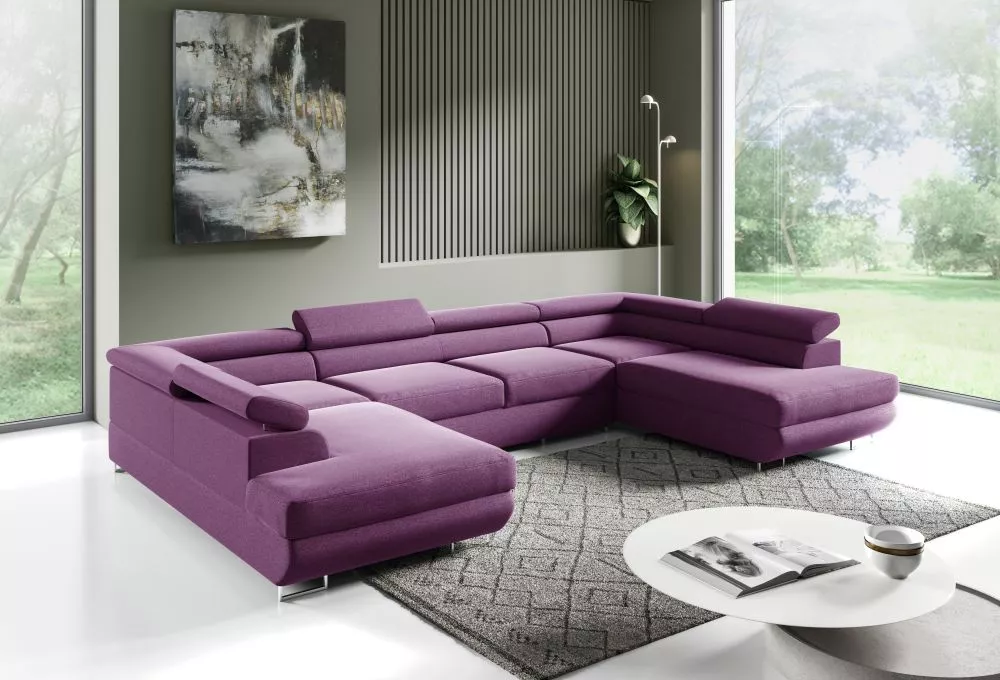 Dīvāns Corner 160 standard · Tumši rozā · 201 × 335 × 72 cm