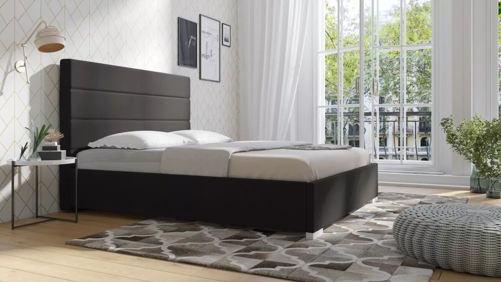 Gulta PK11 ar stelāžu Guļamvietas platums: 160 cm, Guļamvietas garums: 200 cm, stelāžas tips: metāla, · Tumši pelēks · 1