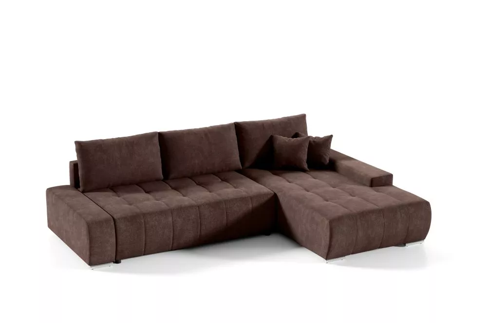 Dīvāns Velutti L Standard · Tumši brūns · 185 × 265 × 85 cm