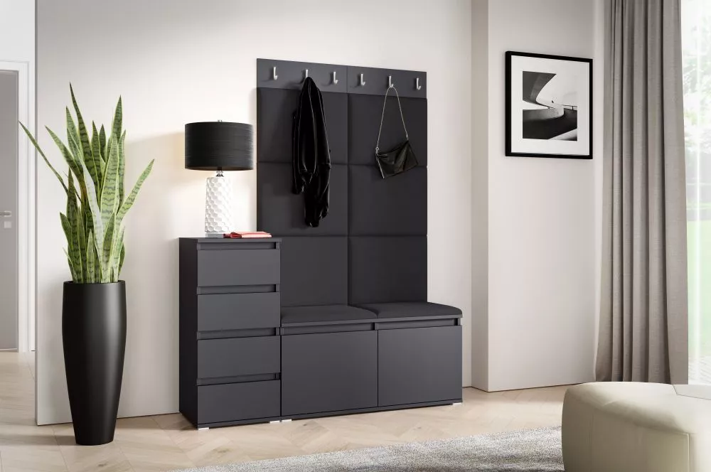 Apavu plaukts Emi 34 Trinity Korpusa krāsa: grafīts, · 130 × 184.5 × 40 cm