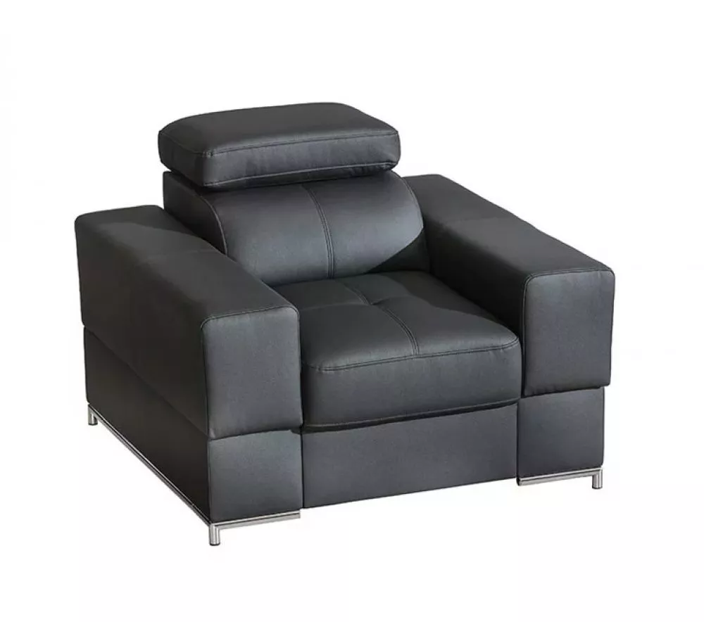 Mīksts krēsls Bazalt 1S standard Sēdvietas dziļums: 57 cm, · Melns · 105 × 112 × 81 cm
