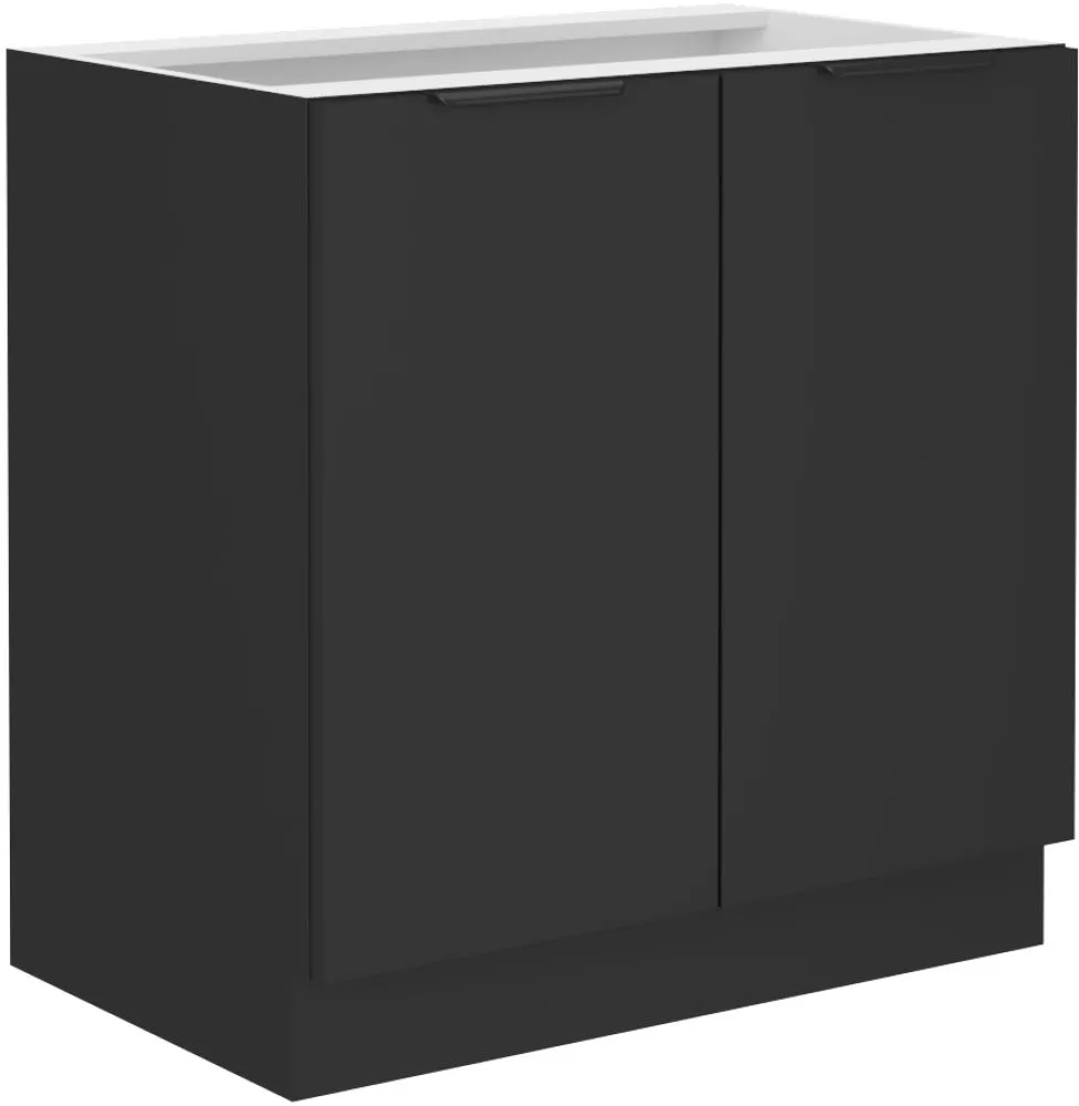 Virtuves skapis Siena 80 D 2F BB · Melns