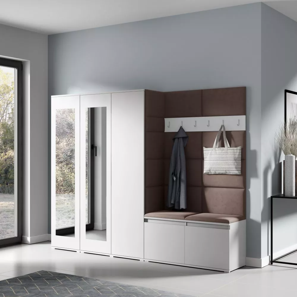 Apavu plaukts Emi 15 Trinity Korpusa krāsa: balts, · 235 × 185 × 40 cm