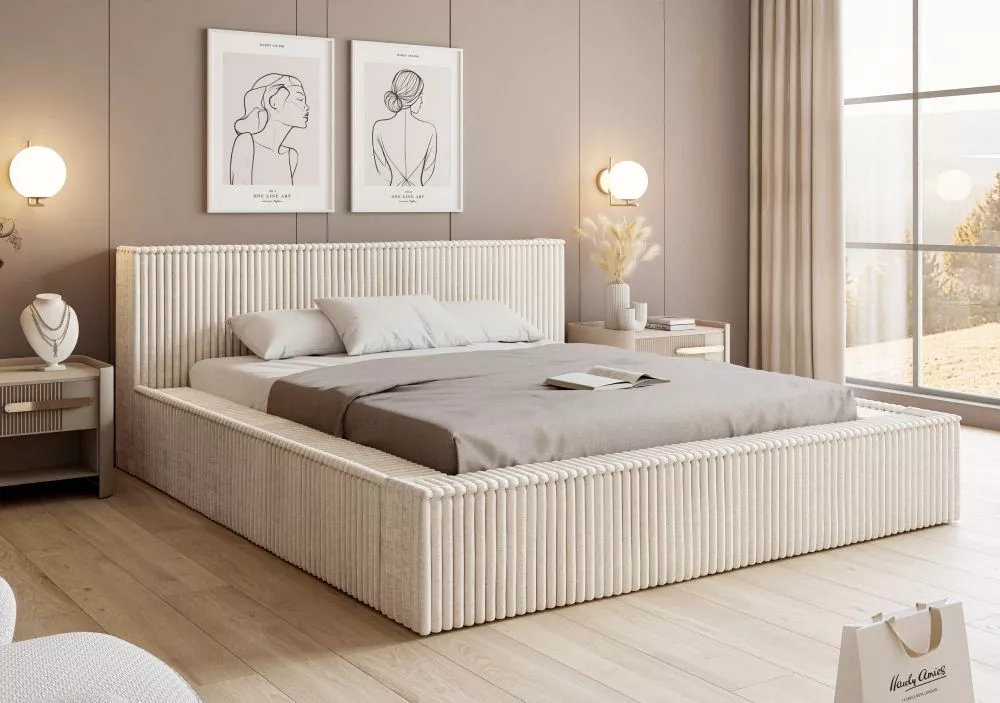 Gulta Lagos Standard ar stelāžām Guļamvietas platums: 120 cm, Guļamvietas garums: 200 cm, stelāžas tips: koka, · Krēms ·
