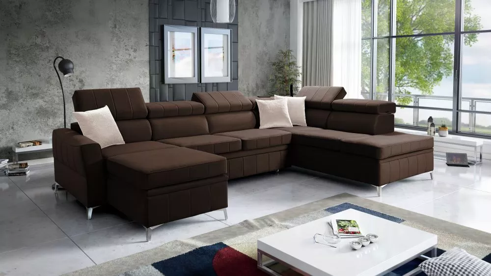 Dīvāns Bartez 6 Standard · Brūns · 218 × 328 × 80 cm