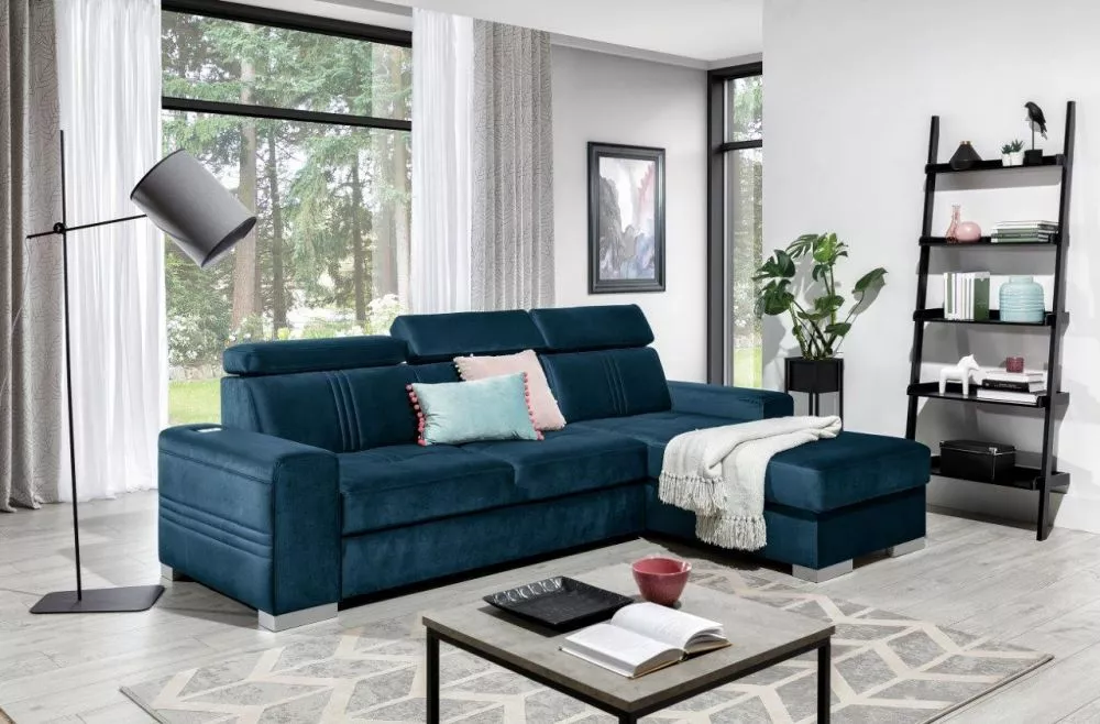 Dīvāns Lupo Mini Standard · Zils · 180 × 282 × 88 cm