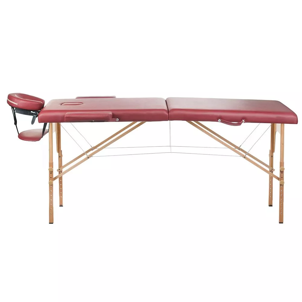 Kosmetologu kušete BS-523 · Sarkans · 60 × 185 × 62 cm