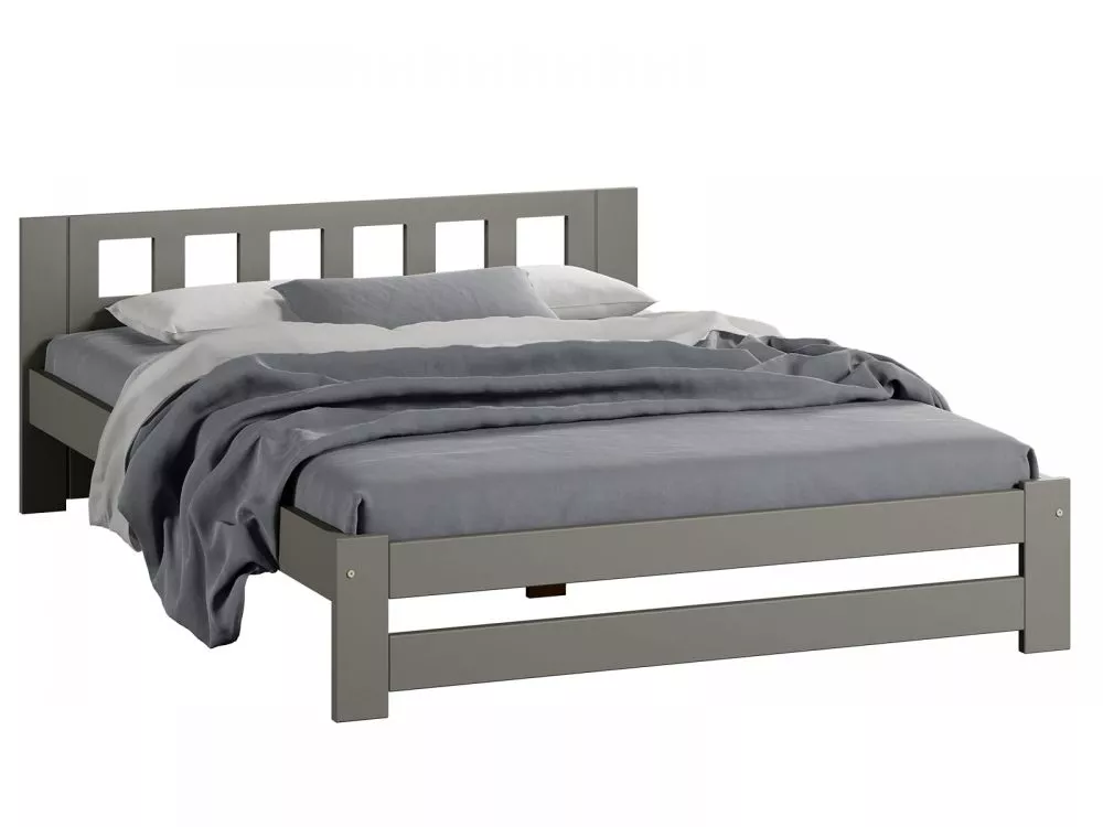 Gulta DMD-12 Magnat ar stelāžu Guļamvietas platums: 140 cm, Guļamvietas garums: 200 cm, · Pelēks · 148 × 206 × 65 cm