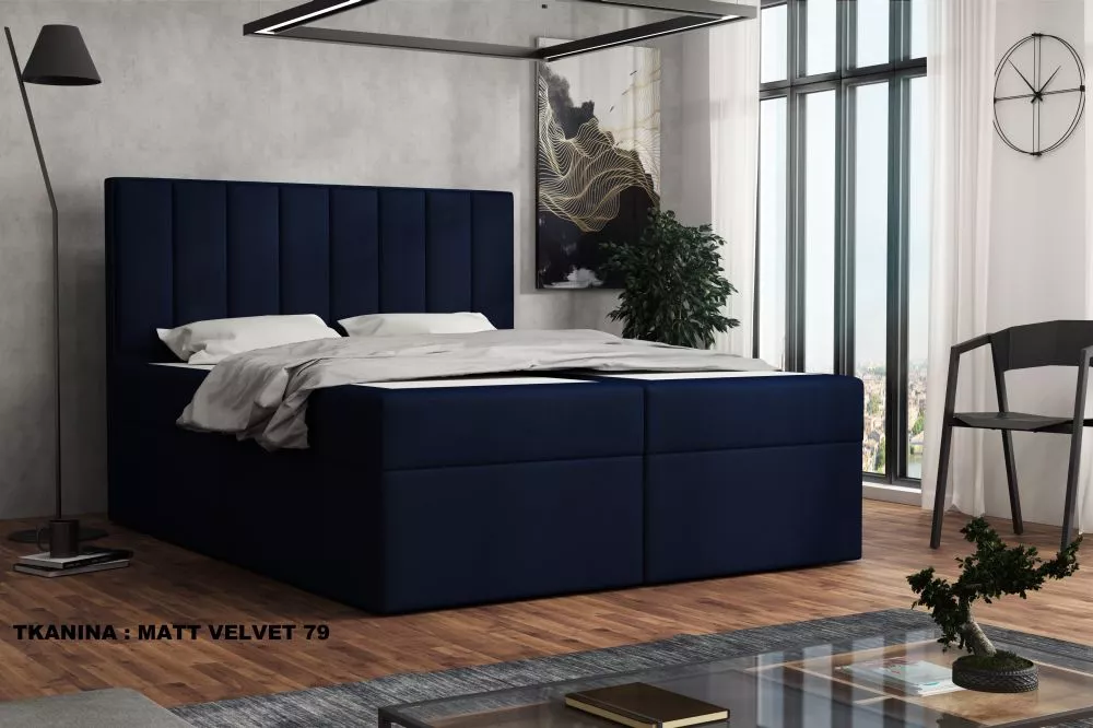Gulta Silmo Standard Guļamvietas platums: 120 cm, Guļamvietas garums: 200 cm, · Tumši zils · 122 × 210 × 120 cm