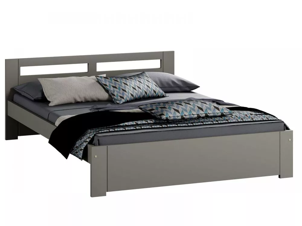 Gulta DMD-6 Magnat ar stelāžu Guļamvietas platums: 160 cm, Guļamvietas garums: 200 cm, · Pelēks · 168 × 206 × 65 cm