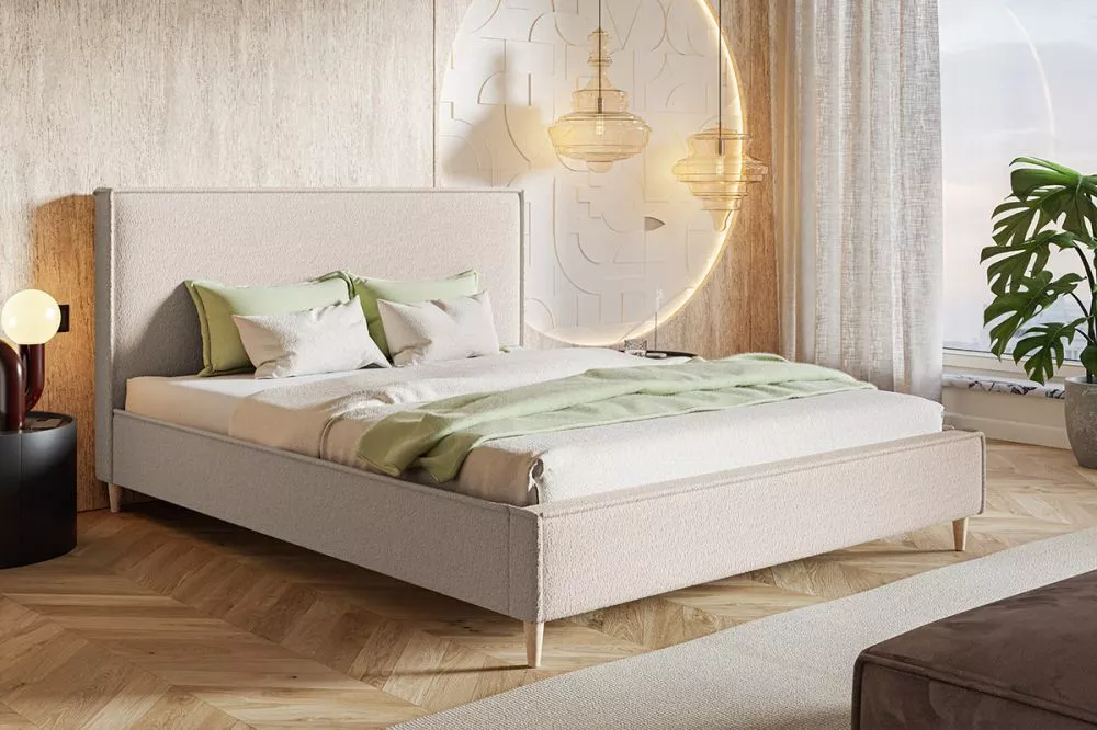 Gulta Lux 8 standard ar stelāžu Guļamvietas platums: 140 cm, Guļamvietas garums: 200 cm, stelāžas tips: koka, · Bēšs · 1